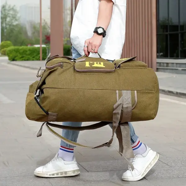 Outdoor hiking large capacity canvas backpack - Image 14
