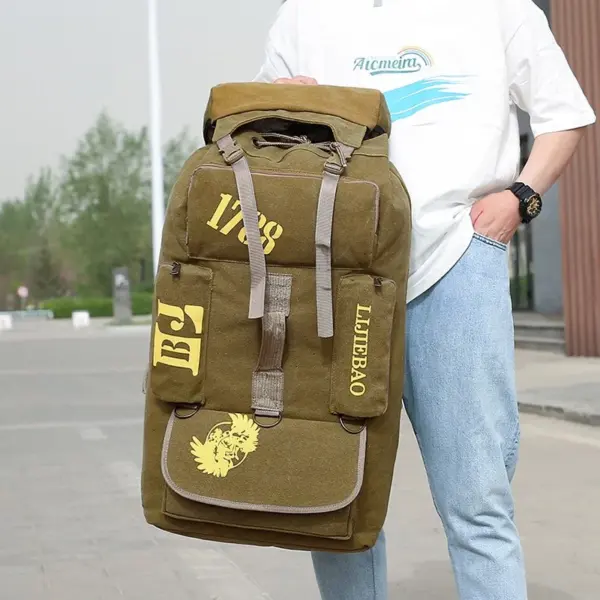 Outdoor hiking large capacity canvas backpack - Image 15