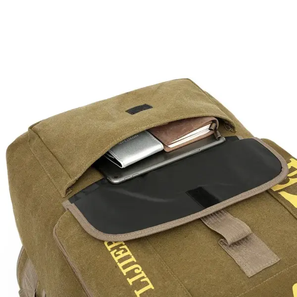 Outdoor hiking large capacity canvas backpack - Image 17