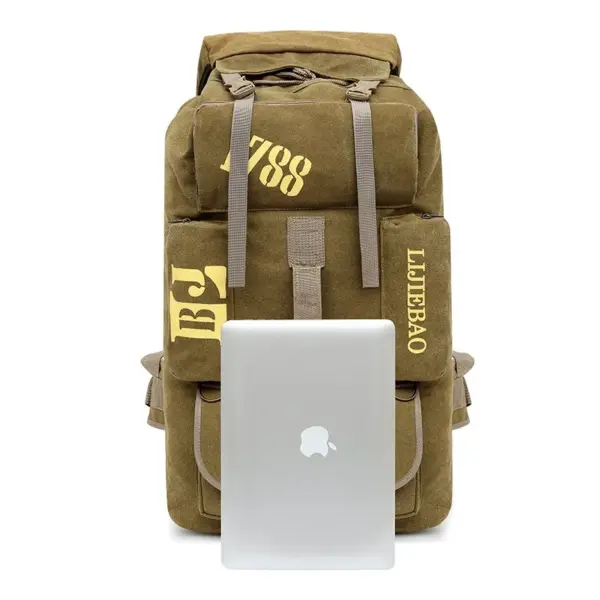 Outdoor hiking large capacity canvas backpack - Image 2