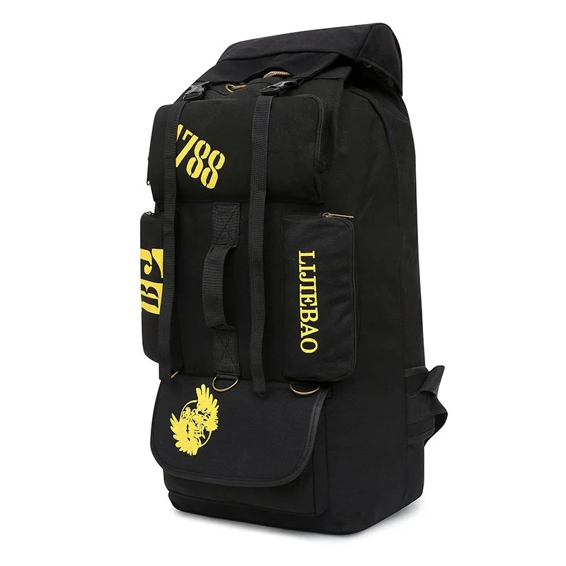 Outdoor hiking large capacity canvas backpack