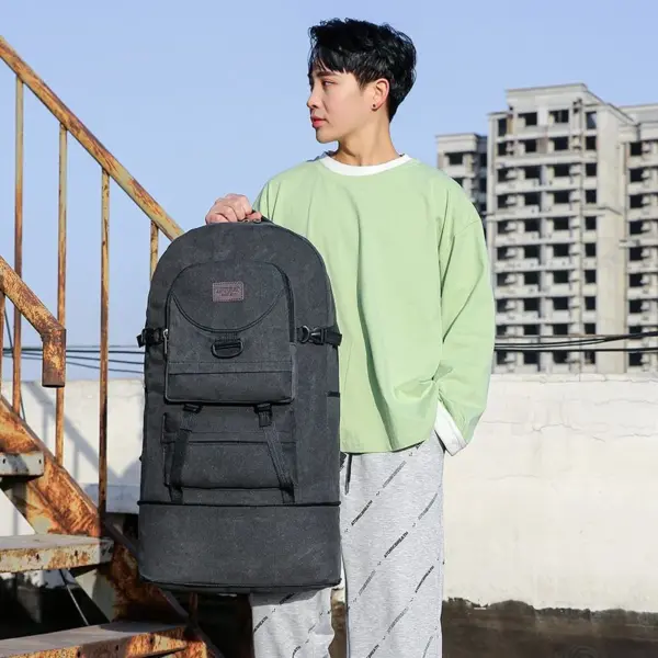 Outdoor large capacity multifunctional canvas bag - Image 10