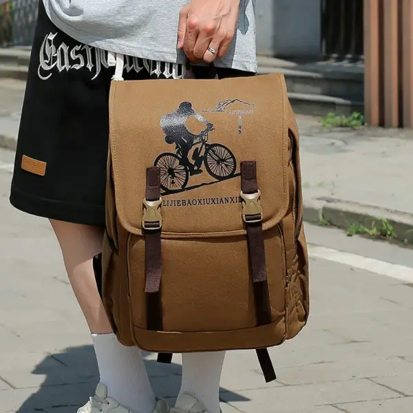 Outdoor riding hiking canvas bag - Image 2