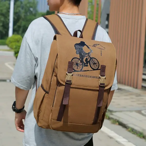 Outdoor riding hiking canvas bag - Image 3