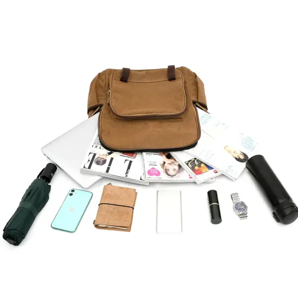 Outdoor riding hiking canvas bag - Image 15