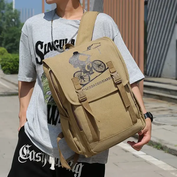 Outdoor riding hiking canvas bag - Image 5