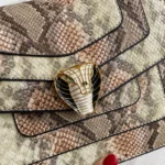 Snakeskin embossed square chain bag - Image 14