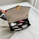 Snakeskin embossed square chain bag - Image 15