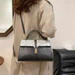 Snakeskin satchel leather designer bag - Image 13