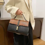 Snakeskin satchel leather designer bag - Image 14
