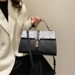 Snakeskin satchel leather designer bag - Image 5