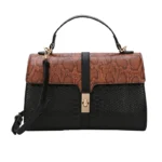 Snakeskin satchel leather designer bag
