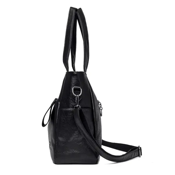 Soft leather large capacity shoulder bag - Image 4