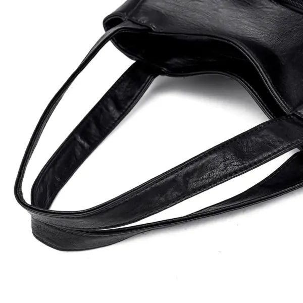 Soft leather large capacity shoulder bag - Image 6