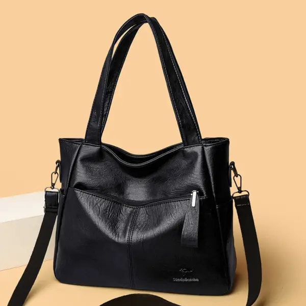 Soft leather large capacity shoulder bag - Image 14