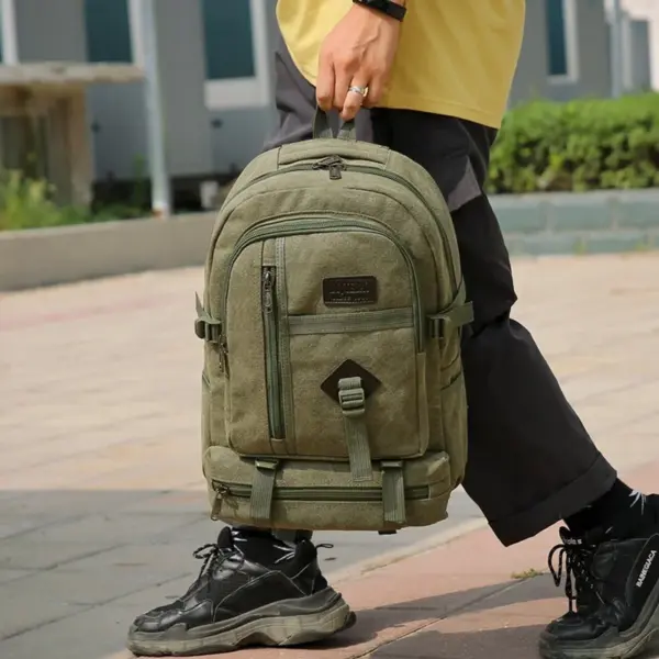 Vintage multi-functional canvas backpack - Image 10