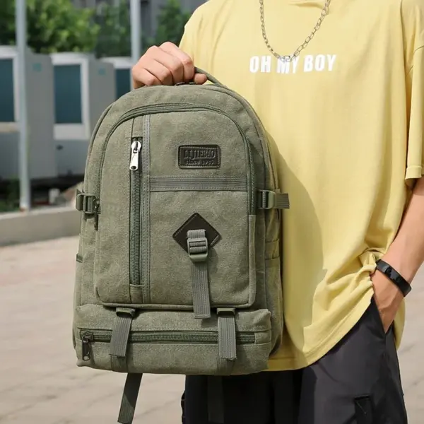 Vintage multi-functional canvas backpack - Image 11