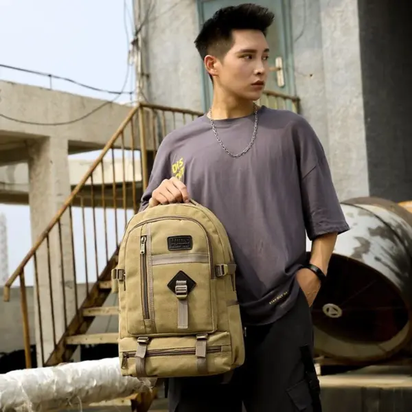 Vintage multi-functional canvas backpack - Image 12
