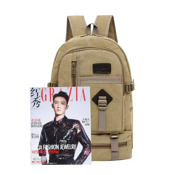 Vintage multi-functional canvas backpack - Image 2