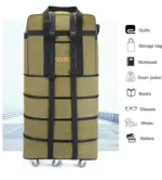 Airline check-in baggage bag handheld large capacity folding bag with universal wheel travel abroad lightweight luggage bag - Image 14