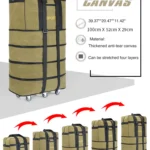 Airline check-in baggage bag handheld large capacity folding bag with universal wheel travel abroad lightweight luggage bag - Image 16