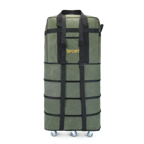 Airline check-in baggage bag handheld large capacity folding bag with universal wheel travel abroad lightweight luggage bag - Image 6