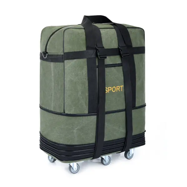Airline check-in baggage bag handheld large capacity folding bag with universal wheel travel abroad lightweight luggage bag - Image 7