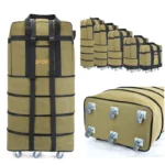 Airline check-in baggage bag handheld large capacity folding bag with universal wheel travel abroad lightweight luggage bag