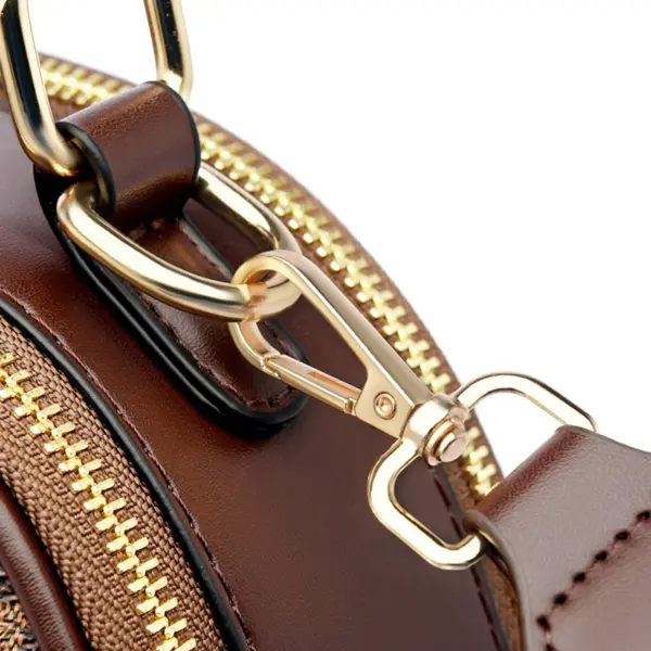 Checkered pattern round designer bag - Image 10