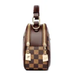 Checkered pattern round designer bag - Image 11