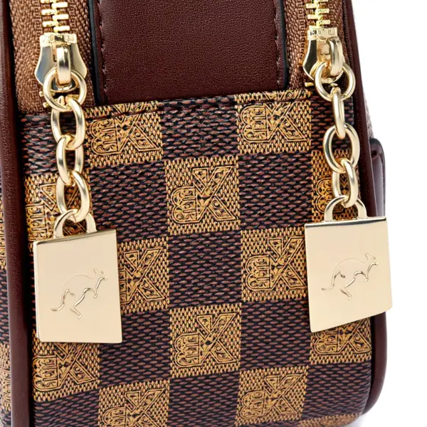 Checkered pattern round designer bag - Image 12