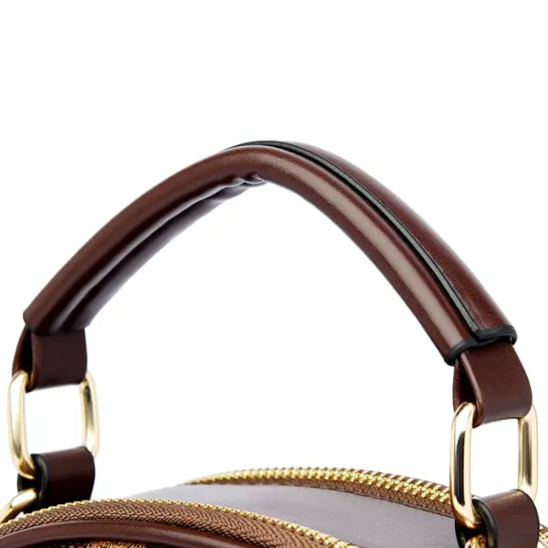 Checkered pattern round designer bag - Image 14