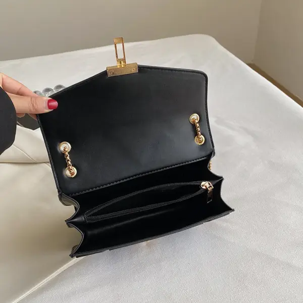 Colorblock snakeskin embossed designer chain bag - Image 15