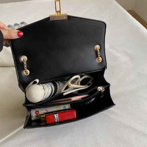 Colorblock snakeskin embossed designer chain bag - Image 16