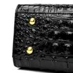 Crocodile embossed designer shoulder bag - Image 5