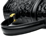 Crocodile embossed designer shoulder bag - Image 6