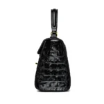 Crocodile embossed designer shoulder bag - Image 2