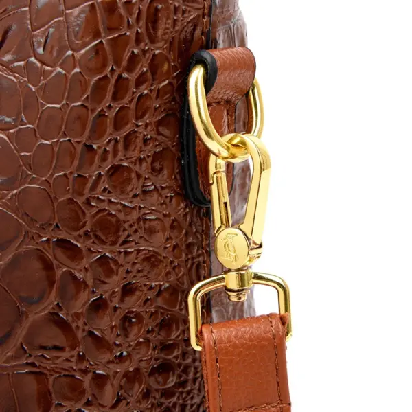 Crocodile embossed large capacity women tote bag - Image 5