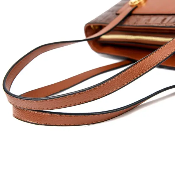 Crocodile embossed large capacity women tote bag - Image 6