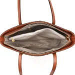 Crocodile embossed large capacity women tote bag - Image 15