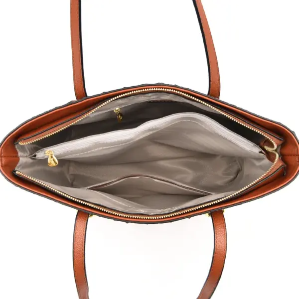 Crocodile embossed large capacity women tote bag - Image 15