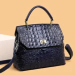 Crocodile pattern elegant tote bag - Image 11