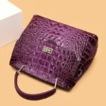Crocodile pattern elegant tote bag - Image 14