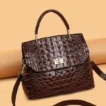 Crocodile pattern elegant tote bag - Image 15
