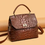 Crocodile pattern elegant tote bag - Image 16