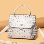 Crocodile pattern elegant tote bag - Image 17