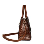 Crocodile pattern vintage elegant tote bag - Image 2