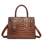 Crocodile pattern vintage elegant tote bag - Image 3