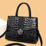 Crocodile pattern vintage elegant tote bag - Image 12