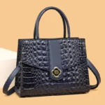 Crocodile pattern vintage elegant tote bag - Image 14